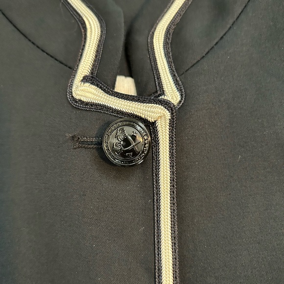 NWT Scotch & Soda Cotton Navy Blue Blazer with Military Braid Trim SZ XS - Picture 8 of 11